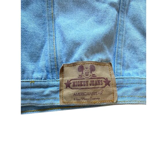 Rare Vintage 80s Mickey Jeans Walt Disney World Denim Jacket with Patches, L-XL - Picture 7 of 8